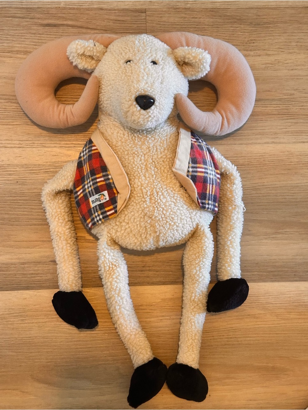 Vintage Mango Teddy Bear Co Plush Mountain Goat Ram Bag Wild Game Pals Bag